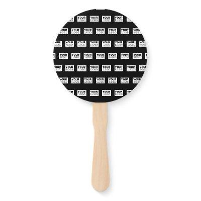 Your Logo or Design | Editable Color Background  Hand Fan