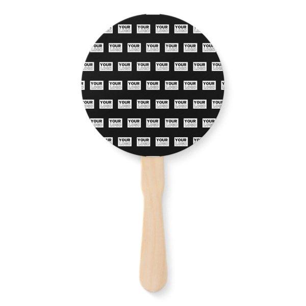 Your Logo or Design | Editable Color Background  Hand Fan