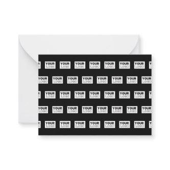 Your Logo or Design | Editable Color Background  Note Card