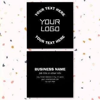Your Logo or Image & Editable Text | Black & White