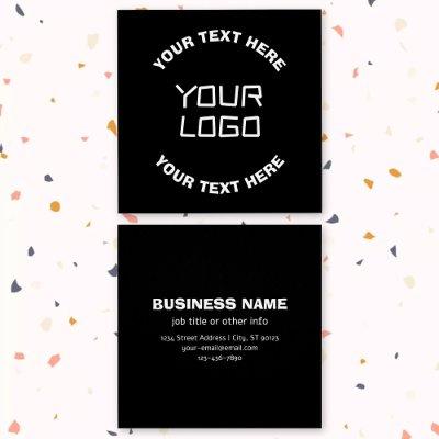 Your Logo or Image & Editable Text | Black & White