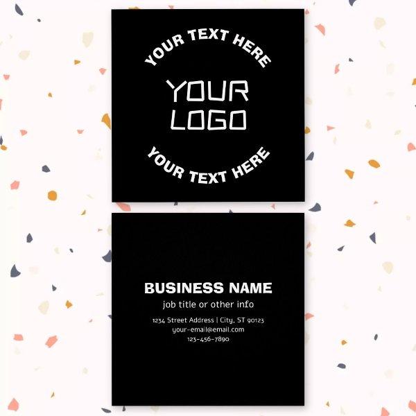 Your Logo or Image & Editable Text | Black & White