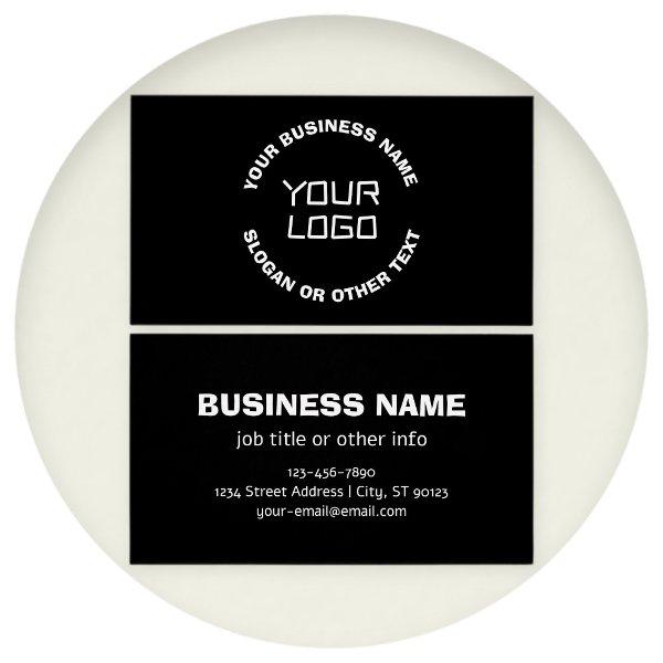 Your Logo or Image & Editable Text | Black & White