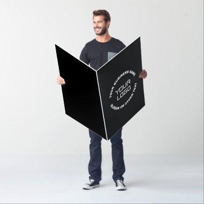 Your Logo or Image & Editable Text | Black & White Card