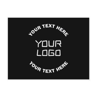Your Logo or Image & Editable Text | Black & White Postcard