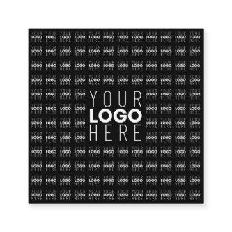 Your Logo or Image Tiled Pattern Large Center Logo Square