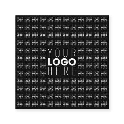 Your Logo or Image Tiled Pattern Large Center Logo Square