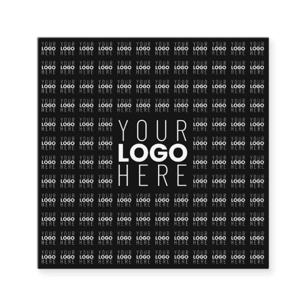 Your Logo or Image Tiled Pattern Large Center Logo Square