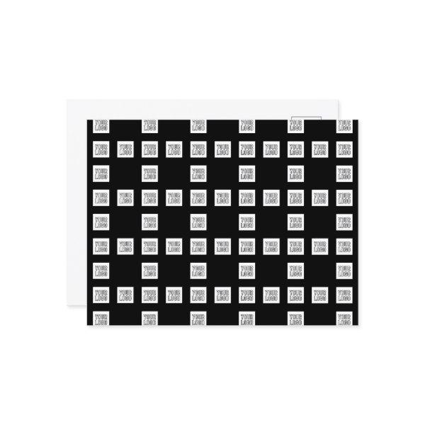 Your Logo or Image Unique Repeating Pattern Postcard