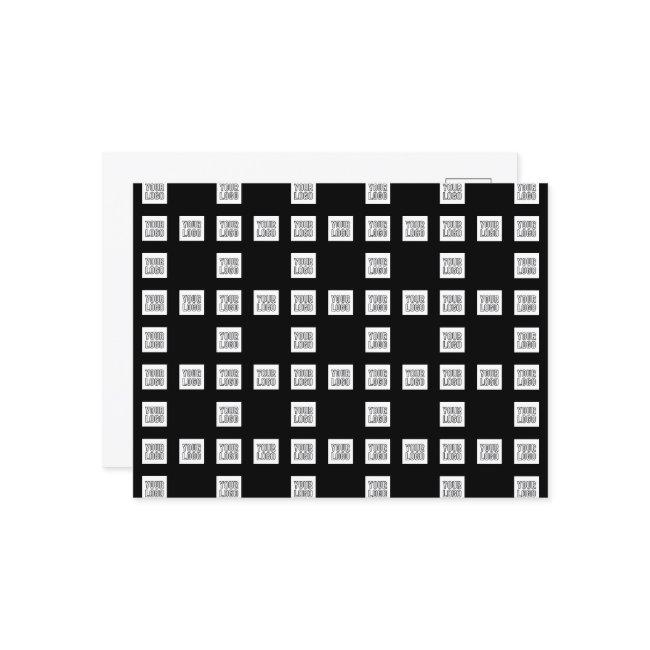 Your Logo or Image Unique Repeating Pattern Postcard