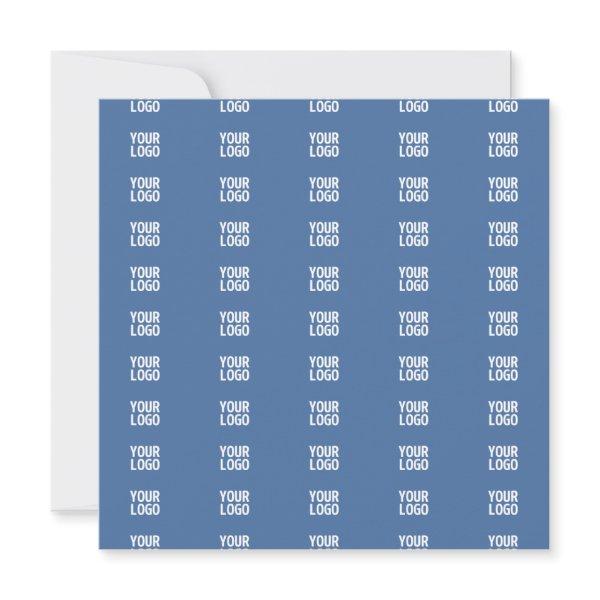 Your Logo or Image  | Vertical Stripes Pattern  Note Card