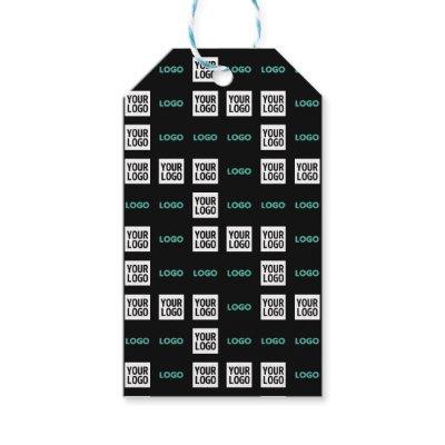 Your Logo or Image | Zig Zag Pattern w/Two Images Gift Tags