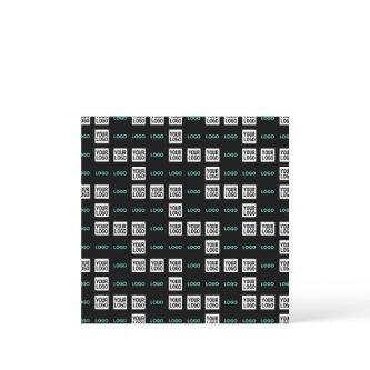 Your Logo or Image | Zig Zag Pattern w/Two Images Note Card