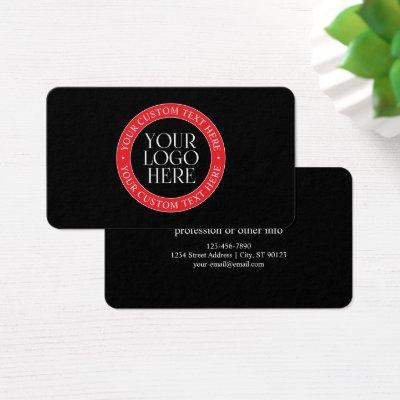 Your Logo or other Image | Black Red & White