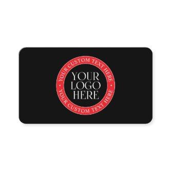 Your Logo or other Image | Black Red & White Enclosure Card