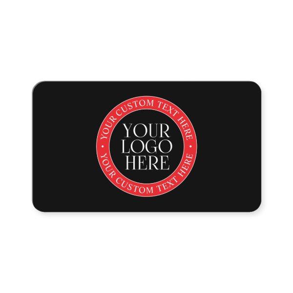 Your Logo or other Image | Black Red & White Enclosure Card