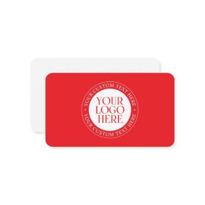 Your Logo or other Image | Christmas Red & White Enclosure Card
