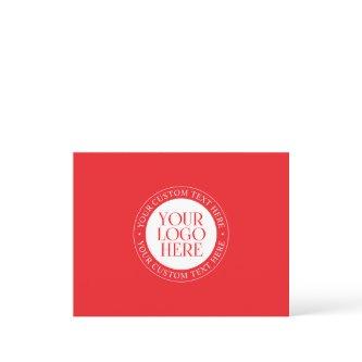 Your Logo or other Image | Christmas Red & White Postcard