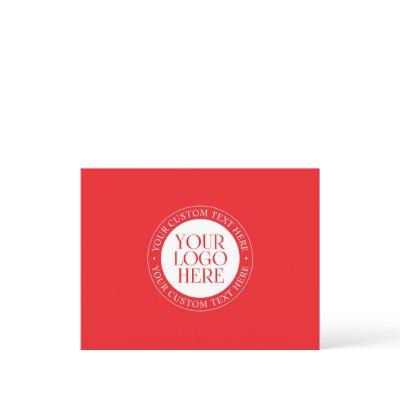 Your Logo or other Image | Christmas Red & White Postcard