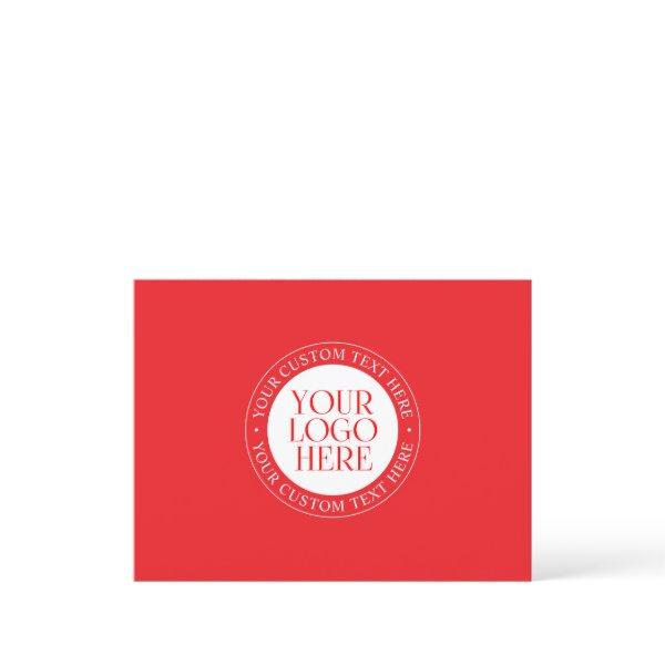 Your Logo or other Image | Christmas Red & White Postcard