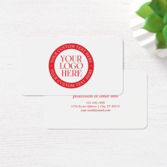 Your Logo or other Image | Christmas White & Red
