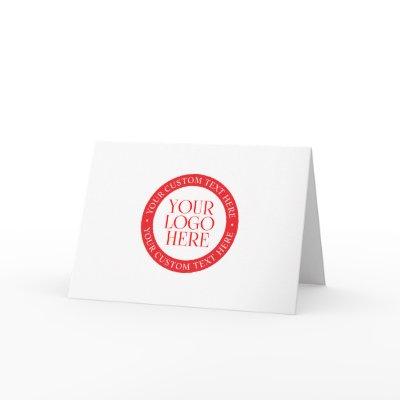 Your Logo or other Image | Christmas White & Red Card