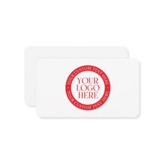 Your Logo or other Image | Christmas White & Red Enclosure Card