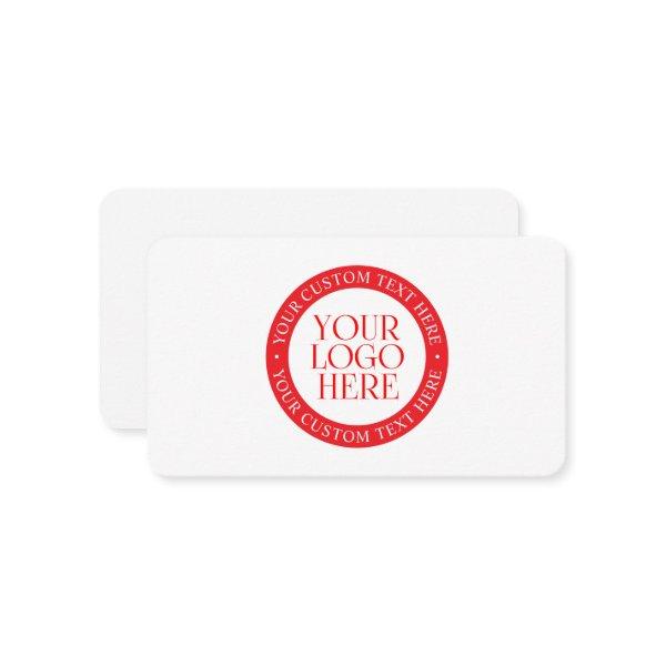 Your Logo or other Image | Christmas White & Red Enclosure Card