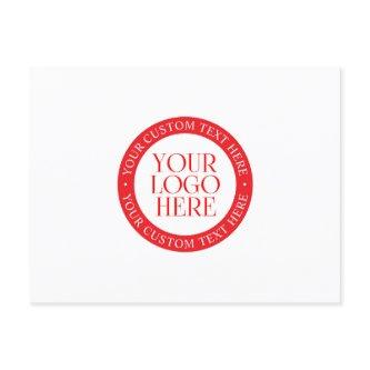 Your Logo or other Image | Christmas White & Red Postcard