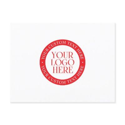 Your Logo or other Image | Christmas White & Red Postcard