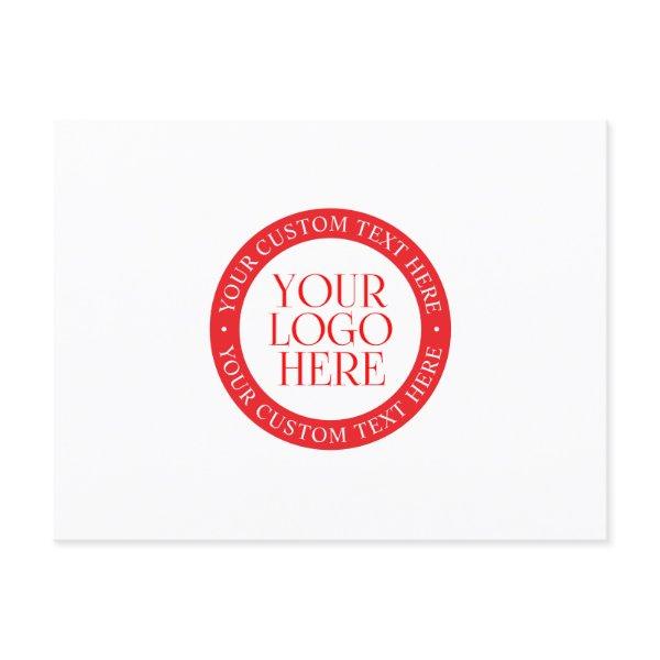 Your Logo or other Image | Christmas White & Red Postcard