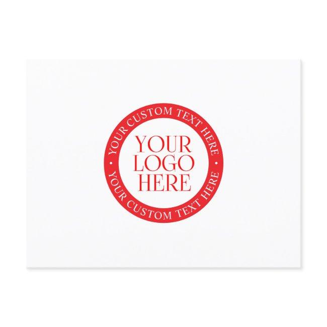 Your Logo or other Image | Christmas White & Red Postcard