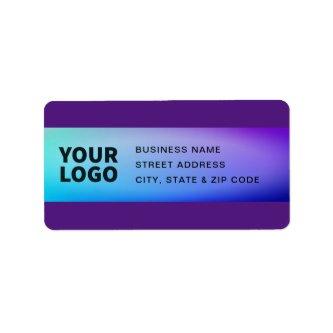 Your Logo | Purple Turquoise Green Ombre Label