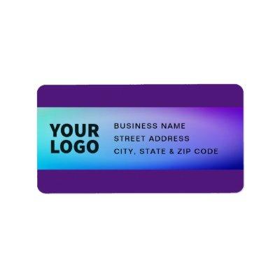 Your Logo | Purple Turquoise Green Ombre Label