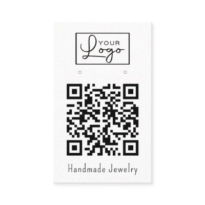 Your Logo QR Code Earring Display Social Media