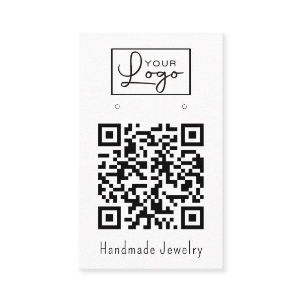 Your Logo QR Code Earring Display Social Media