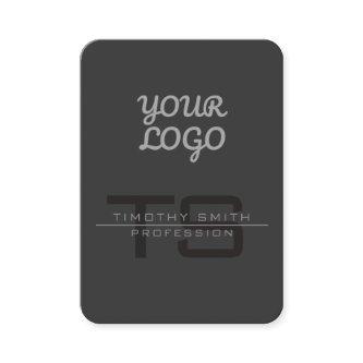 Your Logo & QR code Modern Dark Gray