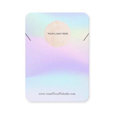 Your Logo Rainbow Necklace Display  Card Large