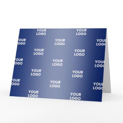 Your Logo Simple Repeating Logo | Blue Gradient Card
