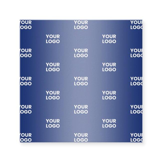 Your Logo Simple Repeating Logo Navy Blue Gradient Enclosure Card