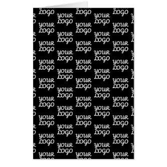 Your Logo | Simple Repeating Logo Pattern  Card