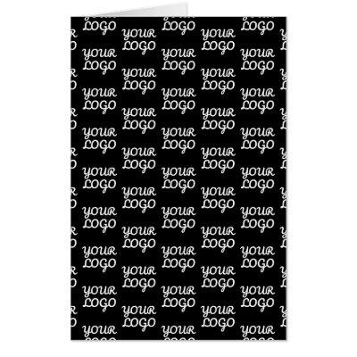 Your Logo | Simple Repeating Logo Pattern  Card