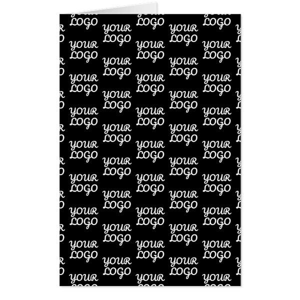 Your Logo | Simple Repeating Logo Pattern  Card