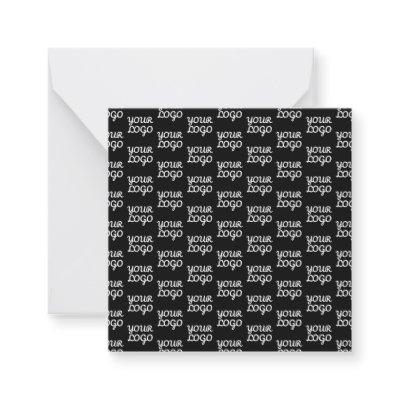 Your Logo | Simple Repeating Logo Pattern  Note Card