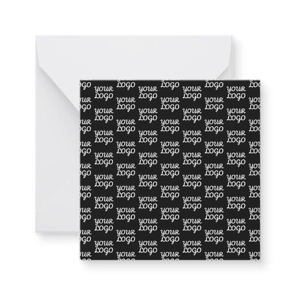 Your Logo | Simple Repeating Logo Pattern  Note Card