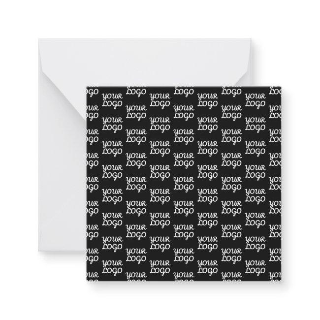 Your Logo | Simple Repeating Logo Pattern Note Card