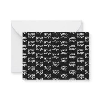 Your Logo | Simple Repeating Logo Pattern  Note Card
