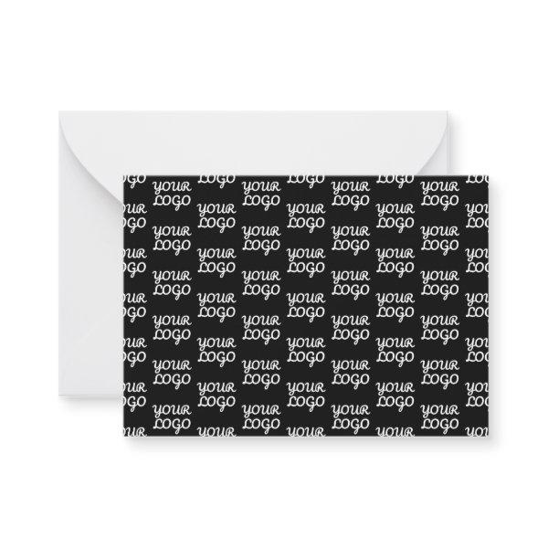 Your Logo | Simple Repeating Logo Pattern  Note Card