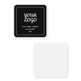 Your Logo & Slogan or other text | Black & White Note Card
