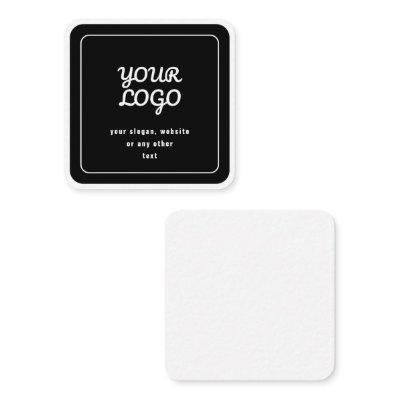 Your Logo & Slogan or other text | Black & White Note Card